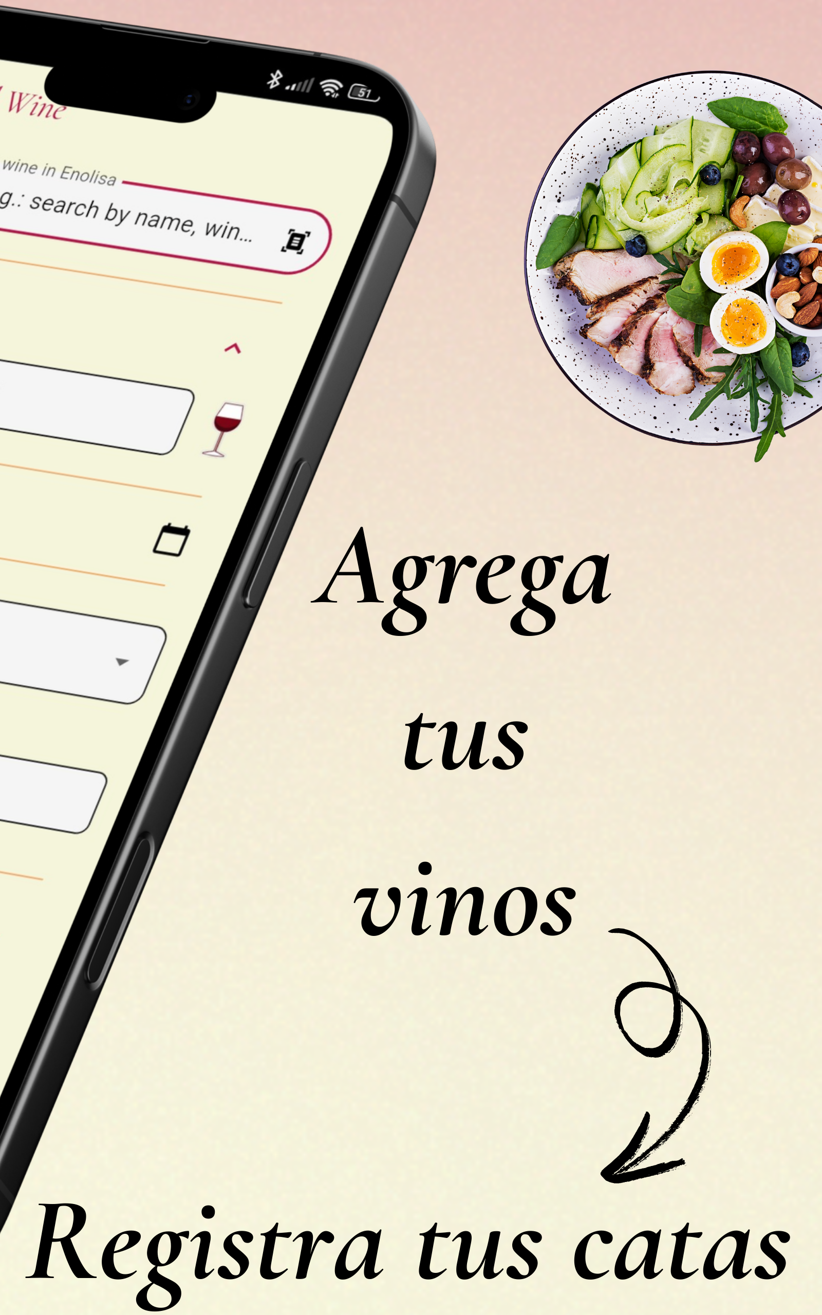 Agrega tus vinos — Registra tus catas