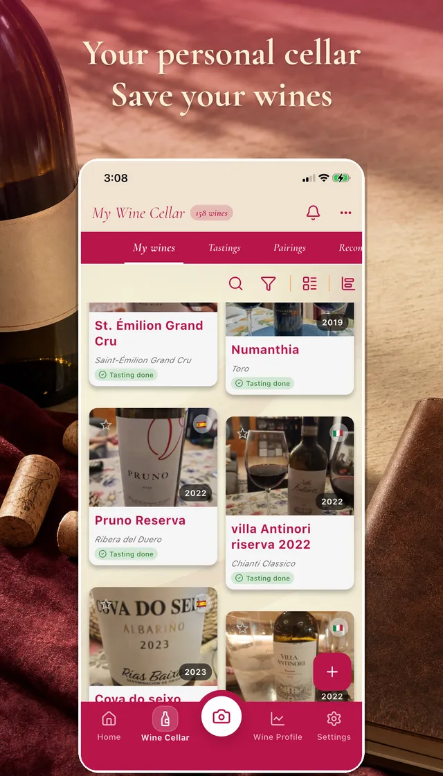 A real view of your personal Enolisa cellar